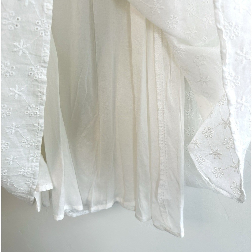 Lulus Lovely Weather White Eyelet Midi Dress L Bustier Embroidered Sundress NWT - Picture 9 of 16